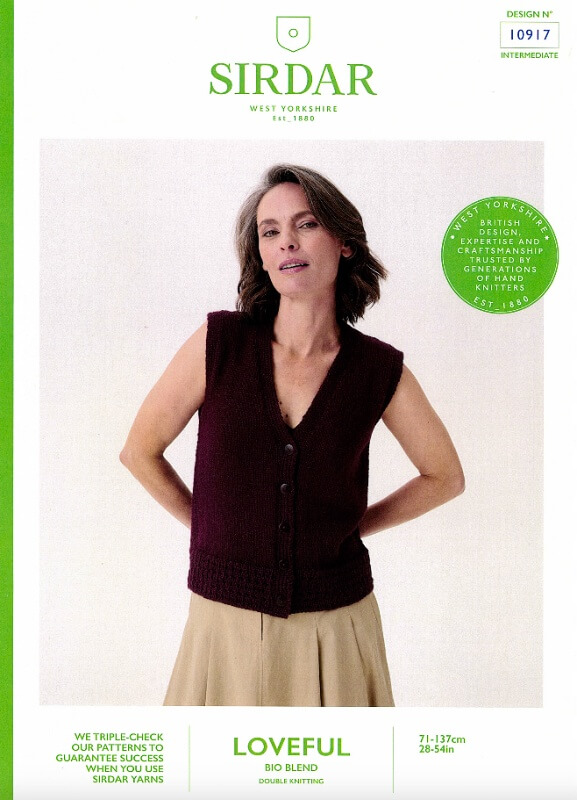 Image of Sirdar Waistcoat Pattern 10917