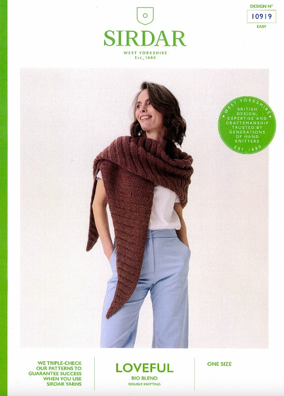 Image of Sirdar Shawl Pattern 10919