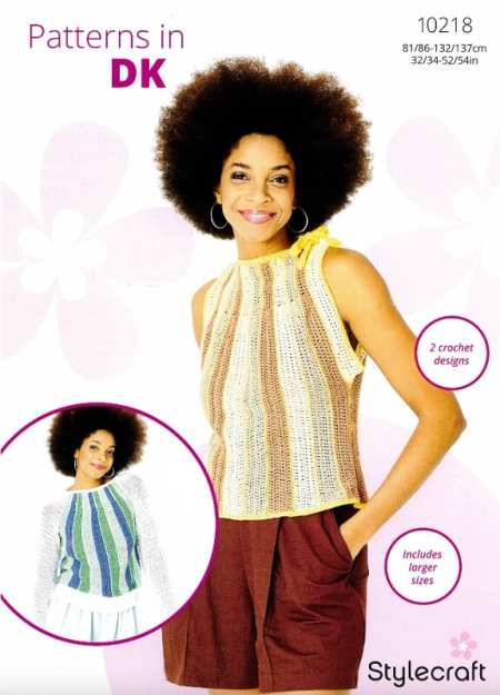 Stylecraft Crochet Top and Sweater Pattern 10218
