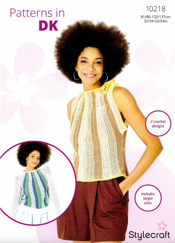 Image of Stylecraft Crochet Top and Sweater Pattern 10218
