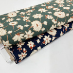 Green Floral Washed Rayon Cotton