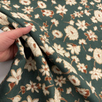 Green Floral Washed Rayon Cotton