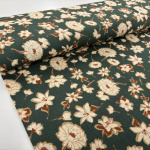 Green Floral Washed Rayon Cotton