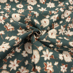 Green Floral Washed Rayon Cotton