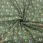 Golden Lily Green Polycotton