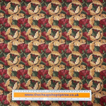 Morris Acanthus Berry Polycotton