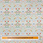 Strawberry Thief Mint Polycotton
