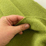 Meadow Green Boiled Wool Fabric