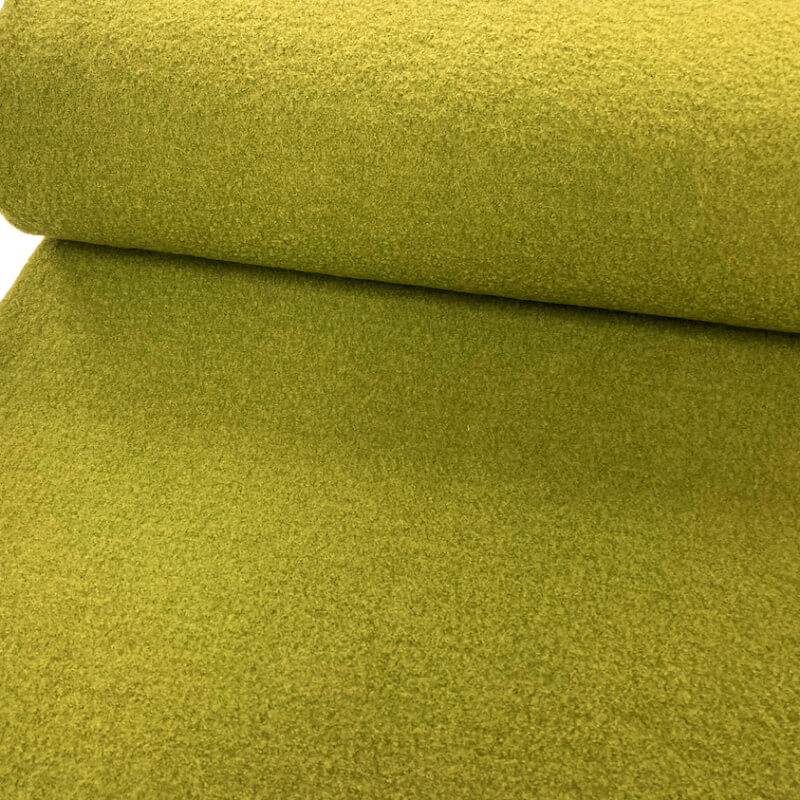 Green Tea Boiled Wool Fabric