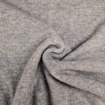 Marl Silver Grey Boiled Wool Fabric