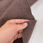 Brown Boiled Wool Fabric