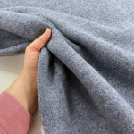 Denim Blue Boiled Wool Fabric