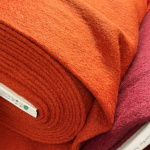 Rust Boiled Wool Fabric