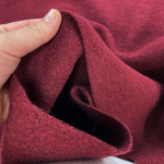 Wine Boiled Wool Fabric