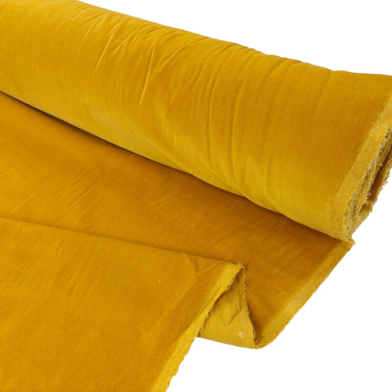 Image of Golden Yellow Cotton Velvet