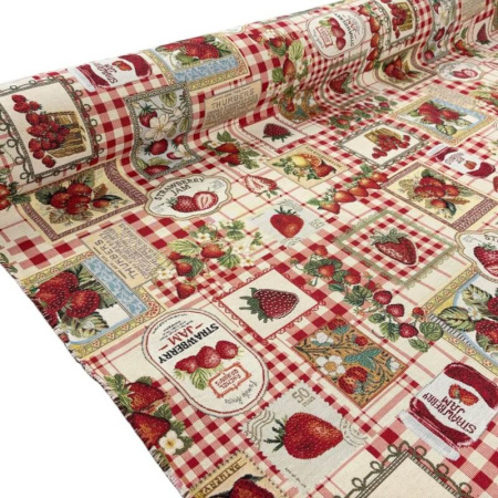 Strawberry Jam Gingham Heavy Tapestry