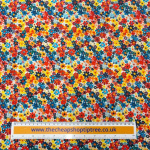 Colourful Summer Daisies Cotton Poplin