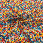 Colourful Summer Daisies Cotton Poplin