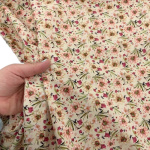 Vintage Pink Flower Cotton Poplin