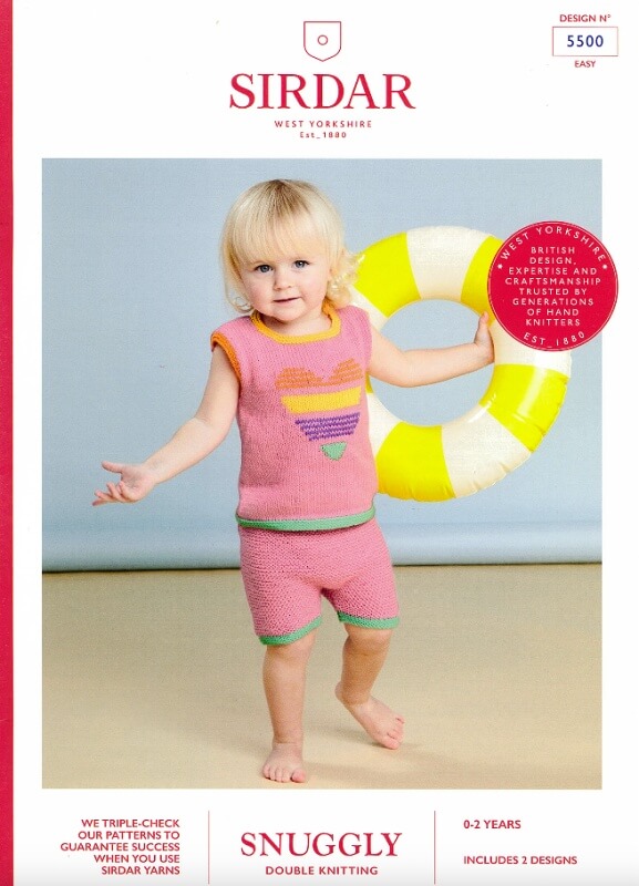 Image of Sirdar Heart Vest and Sun Vest Pattern 5500