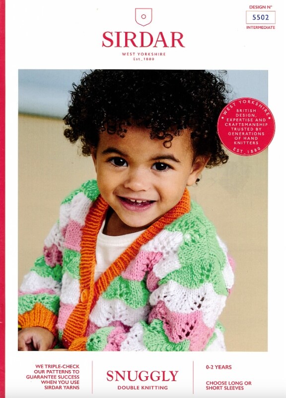 Image of Sirdar Long and Short Sleeved Cardigans Pattern 5502