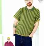 Stylecraft Crochet Stripes and Plain Top Pattern 10227