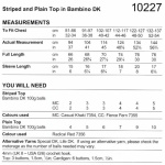 Stylecraft Crochet Stripes and Plain Top Pattern 10227