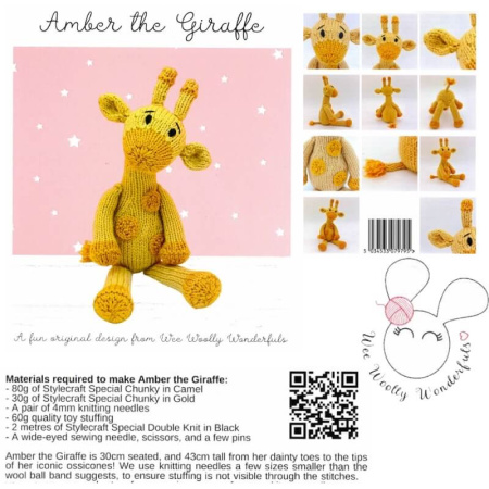 Wee Woolly Wonderful Knitted Amber the Giraffe Patterns