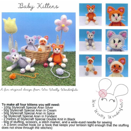 Wee Woolly Wonderful Baby Kittens Patterns