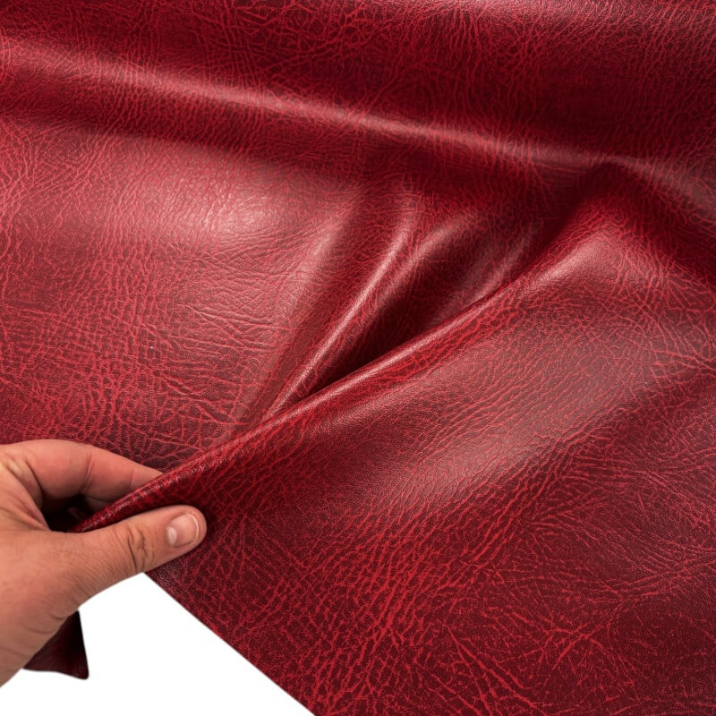Image of Dark Red PVC Vinyl Leatherette