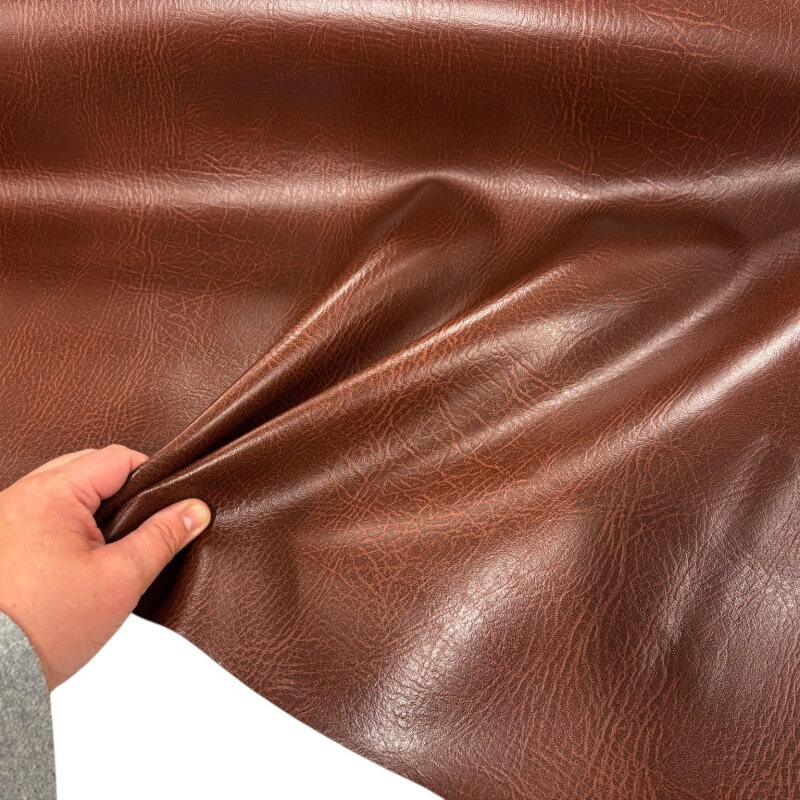 Image of Chestnut Brown PVC Vinyl Leatherette