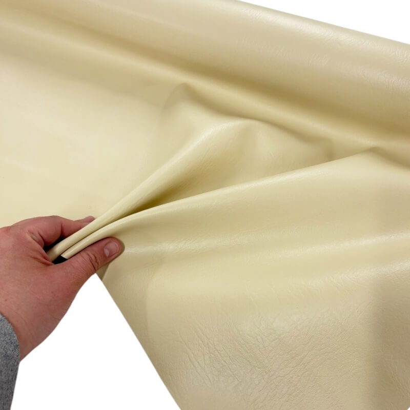Image of Cream PVC Vinyl Leatherette
