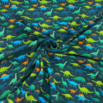Dinosaur Parade Cotton Jersey