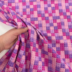 Pink Party Bricks Wide Cotton