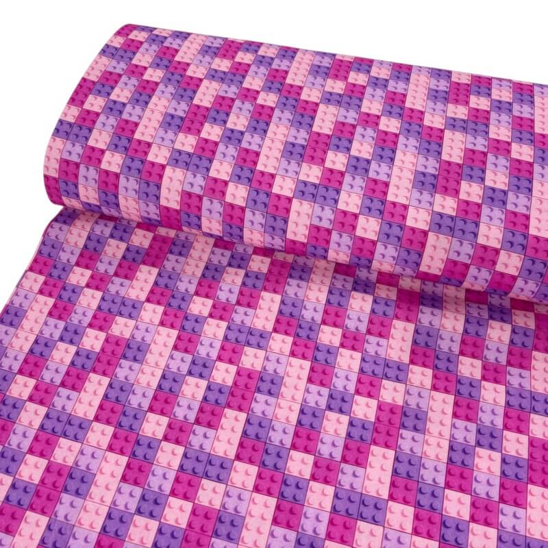 Image of Pink Party Bricks Wide Cotton