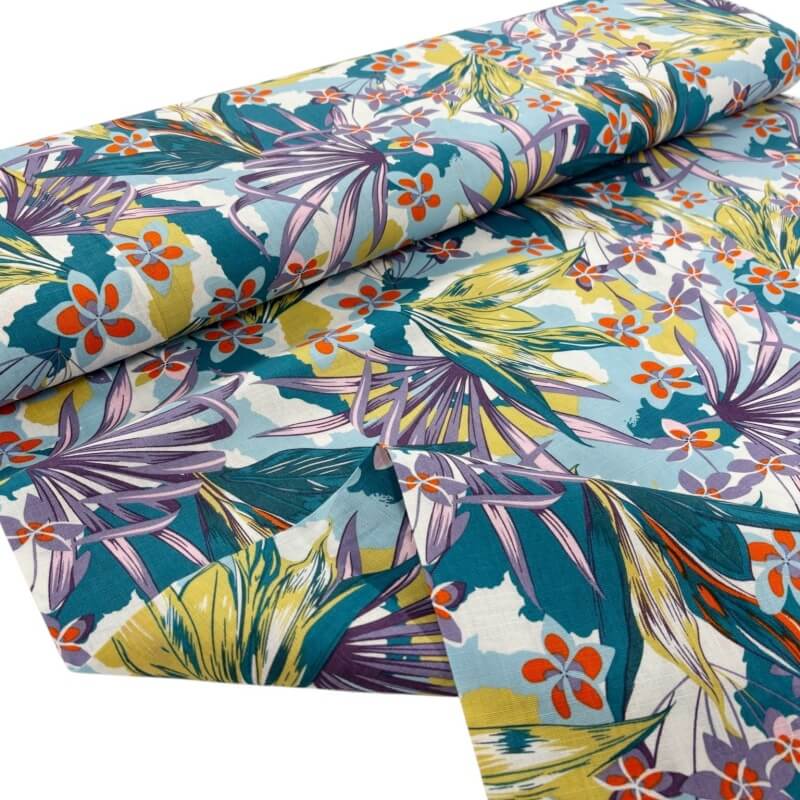 Image of Tropical Garden Linen Cotton Blend