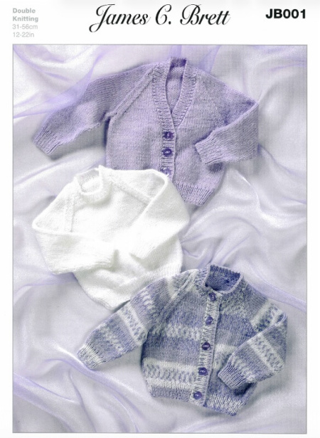 James Brett Cardigans and Sweater Pattern JB001
