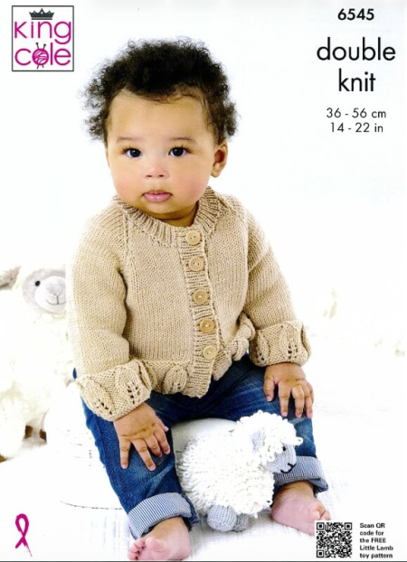 King Cole Cardigan, Sweater, Hat and Blanket Pattern 6545