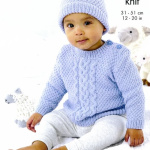 King Cole Slipover, Cardigan, Sweater and Hat Pattern 6546