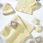 King Cole Crochet Baby Waffle Stitch Set Pattern 6588