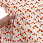 Wild Poppy Cluster Cotton Jersey