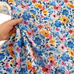Blue Blossoms Polycotton