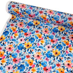 Blue Blossoms Polycotton