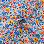 Blue Blossoms Polycotton