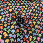 Rainbow Toadstools Polycotton