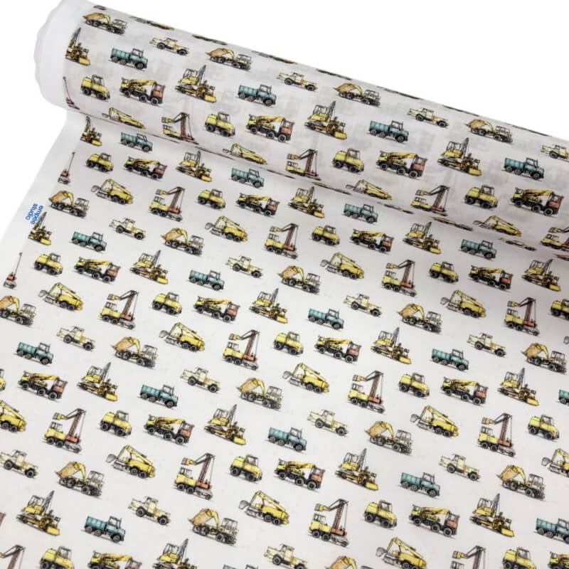 Image of Construction Trucks Polycotton