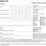UKHKA Cardigan, Sweater and Slipover Pattern 276
