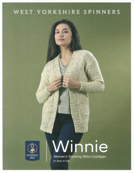 West Yorkshire Spinners Women's Stocking Stitch Cardigan Pattern Winnie