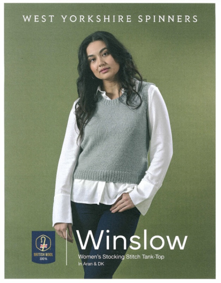 West Yorkshire Spinners Women's Stocking Stitch Tank-Top Pattern Winslow