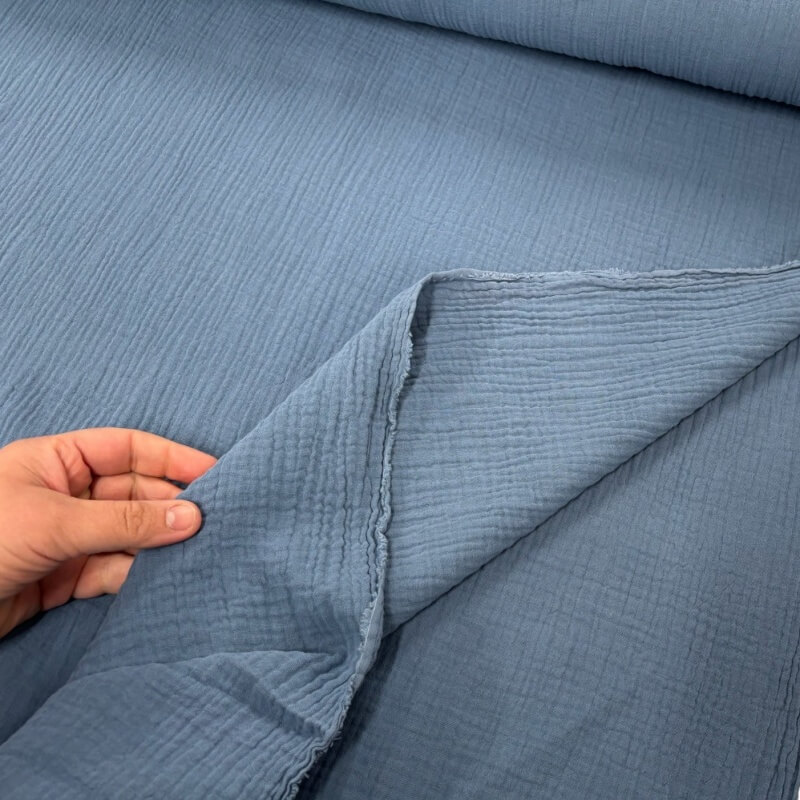 Image of Denim Blue Double Gauze